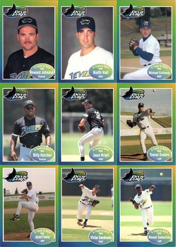 1996 Tampa Bay Devil Rays A Team is Born - Panels #NNO Howard Johnson / Keith Vail / Michael Callaway / Billy Hatcher / Jason Wright / Trevor Enders / Jered Fowler / Victor Zambrano / Ronni Seberino Front