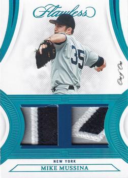 2022 Panini Flawless - Dual Patches Platinum #DP-MI Mike Mussina Front