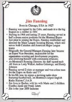 2002-23 Canadian Baseball Hall of Fame - Autographs #NNO Jim Fanning Back