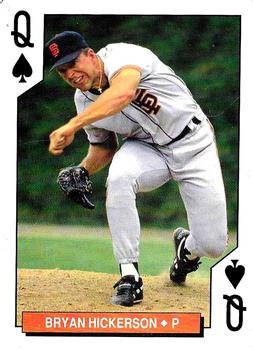 1994 Bicycle San Francisco Giants Playing Cards #Q♠ Bryan Hickerson Front