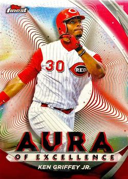 2022 Finest - Aura of Excellence Red Refractor #AE-KG Ken Griffey Jr. Front