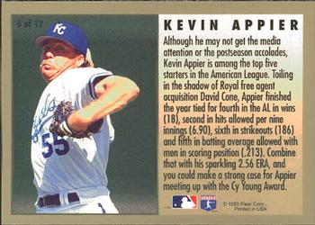 1994 Fleer - League Leaders #6 Kevin Appier Back