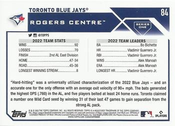 2023 Topps - Rainbow Foil #84 Toronto Blue Jays Back