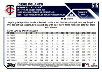 2023 Topps - Royal Blue #515 Jorge Polanco Back
