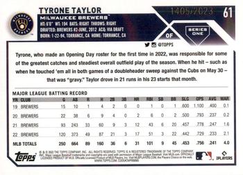 2023 Topps - Gold #61 Tyrone Taylor Back