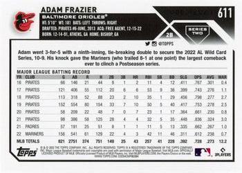 2023 Topps - Gold #611 Adam Frazier Back