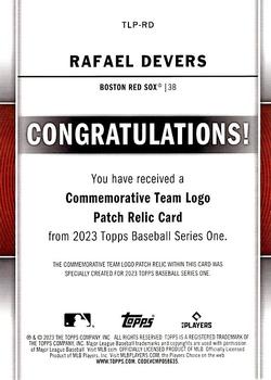 2023 Topps - Team Logo Commemorative Patch #TLP-RD Rafael Devers Back