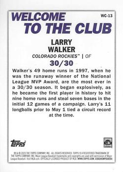2023 Topps - Welcome to the Club #WC-13 Larry Walker Back