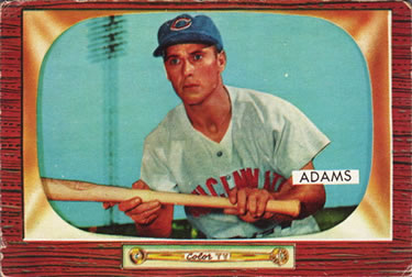1955 Bowman #118 Bobby Adams Front