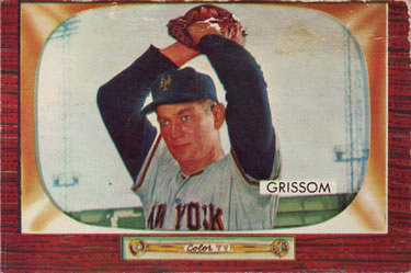 1955 Bowman #123 Marv Grissom Front