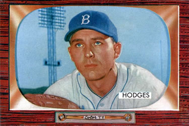 1955 Bowman #158 Gil Hodges Front
