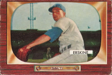 1955 Bowman #170 Carl Erskine Front