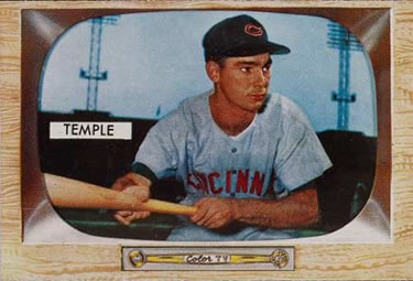 1955 Bowman #31 Johnny Temple Front