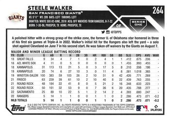 2023 Topps 1st Edition #264 Steele Walker Back