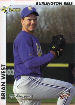 2000 Multi-Ad Midwest League Top Prospects (Numbered Oval Logo) #5 Brian West Front