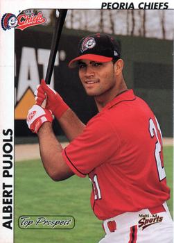 2000 Multi-Ad Midwest League Top Prospects (Numbered Oval Logo) #20 Albert Pujols Front