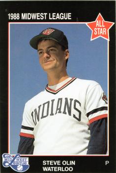 1988 Grand Slam Midwest League All-Stars - No MLB Logo #30 Steve Olin Front