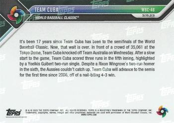 2023 Topps Now World Baseball Classic #WBC-48 Team Cuba Back