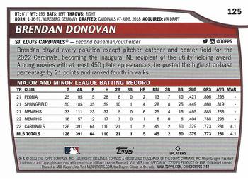 2023 Topps Big League #125 Brendan Donovan Back