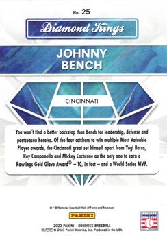2023 Donruss #25 Johnny Bench Back