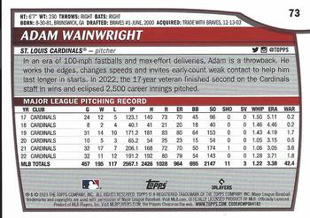 2023 Topps Big League - Electric Orange #73 Adam Wainwright Back