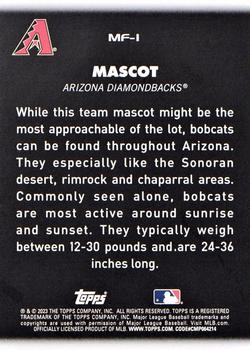 2023 Topps Big League - Mascots Mania Foil Variations #MF-1 Baxter the Bobcat Back