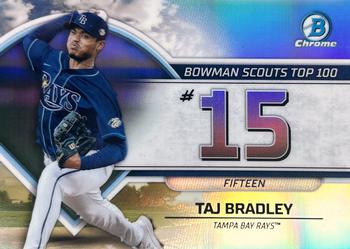 2023 Bowman - Bowman Scouts Top 100 #BTP-15 Taj Bradley Front
