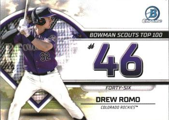 2023 Bowman - Bowman Scouts Top 100 #BTP-46 Drew Romo Front
