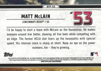 2023 Bowman - Bowman Scouts Top 100 #BTP-53 Matt McLain Back
