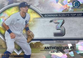 2023 Bowman - Bowman Scouts Top 100 Atomic Refractor #BTP-3 Anthony Volpe Front