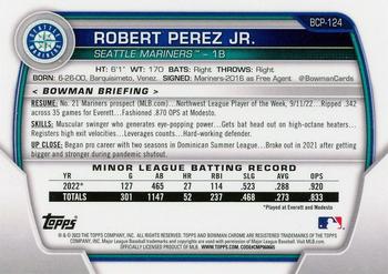 2023 Bowman - Chrome Prospects #BCP-124 Robert Perez Jr. Back