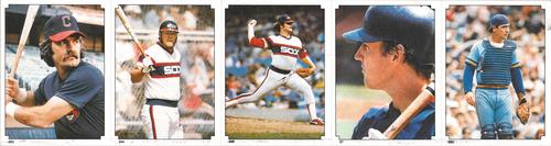 1984 Topps Stickers - Test Strips #67 / 240 / 244 / 253 / 293 Gorman Thomas / Greg Luzinski / LaMarr Hoyt / Terry Puhl / Ted Simmons Front