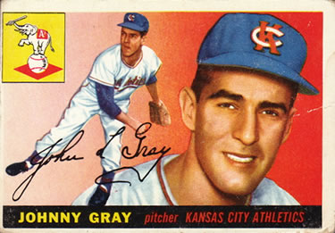1955 Topps #101 Johnny Gray Front