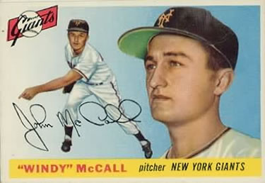 1955 Topps #42 Windy McCall Front