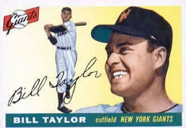 1955 Topps #53 Bill Taylor Front