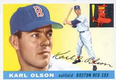 1955 Topps #72 Karl Olson Front