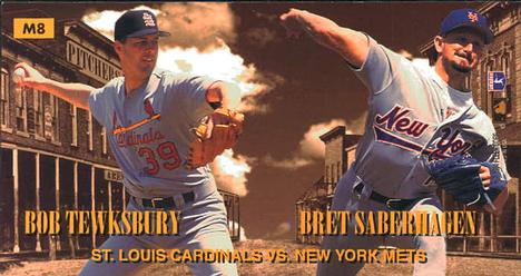 1994 Fleer Extra Bases - Pitcher's Duel #M8 Bret Saberhagen / Bob Tewksbury Back