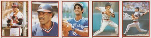 1983 Topps Stickers - Test Strips #NNO Rod Carew / Don Baylor / Damaso Garcia / Lou Whitaker / Jack Morris Front