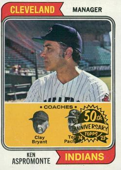 2023 Topps Heritage - 50th Anniversary Buybacks #521 Indians Field Leaders (Ken Aspromonte / Clay Bryant / Tony Pacheco) Front