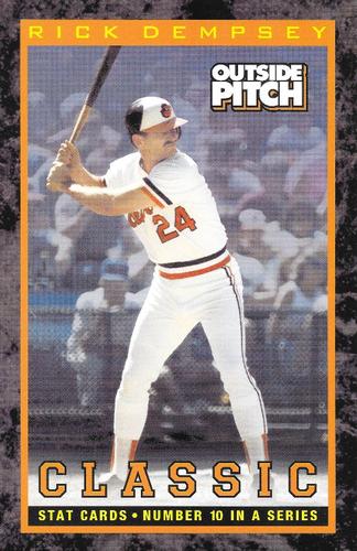 2002-03 Baltimore Orioles Outside Pitch Classic Stats #10 Rick Dempsey Front