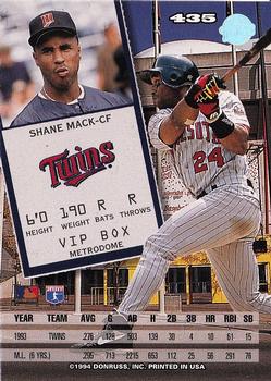 1994 Leaf #435 Shane Mack Back