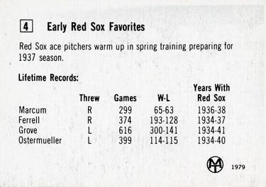 1979 Early Red Sox Favorites #4 John Marcum / 
