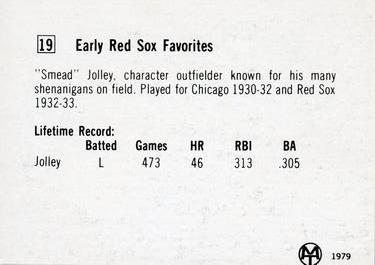1979 Early Red Sox Favorites #19 