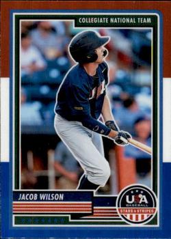 2023 Panini USA Baseball Stars & Stripes - Red, White, & Blue #84 Jacob Wilson Front
