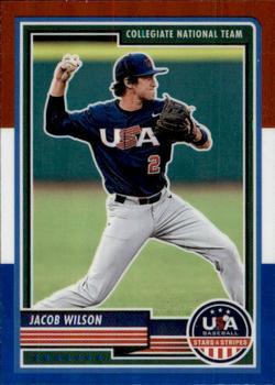 2023 Panini USA Baseball Stars & Stripes - Red, White, & Blue #89 Jacob Wilson Front