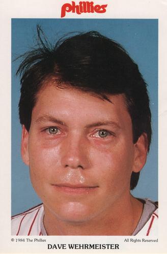 1984 Tastykake Philadelphia Phillies - Update #NNO Dave Wehrmeister Front