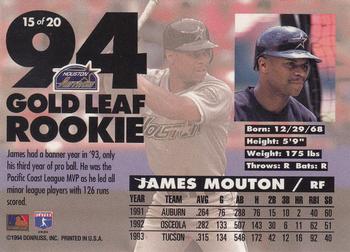 1994 Leaf - Gold Leaf Rookies #15 James Mouton Back