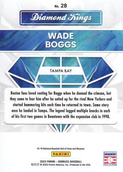 2023 Donruss - Holo Carolina Blue #28 Wade Boggs Back