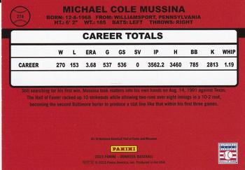 2023 Donruss - Yellow #274 Mike Mussina Back