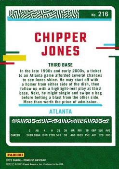 2023 Donruss - Career Stat Line #216 Chipper Jones Back